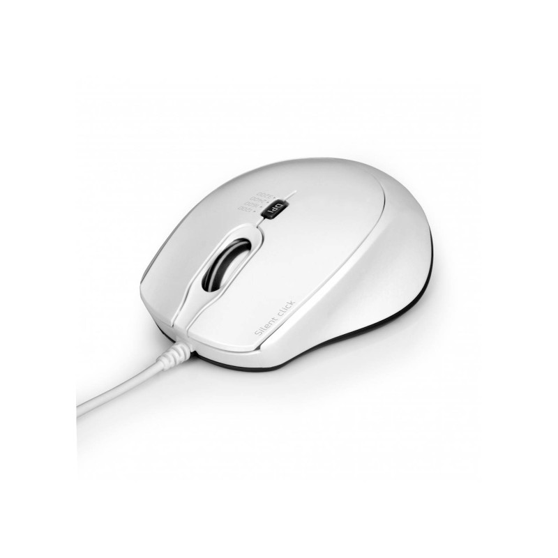 Miška USB PORT 900712, tiha, bela