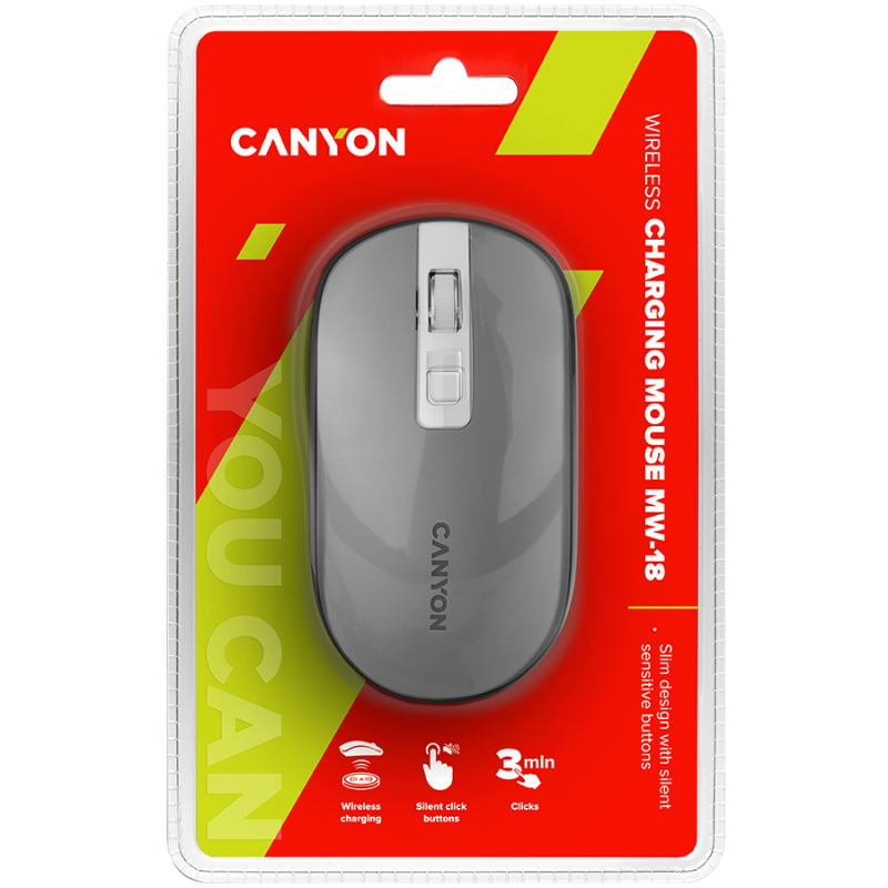 Miška Wireless CANYON MW-18, siva