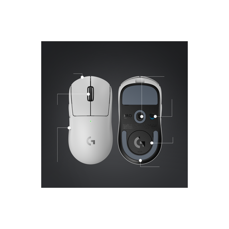 Miška brezžična Logitech G PRO X SUPERLIGHT 2, bela