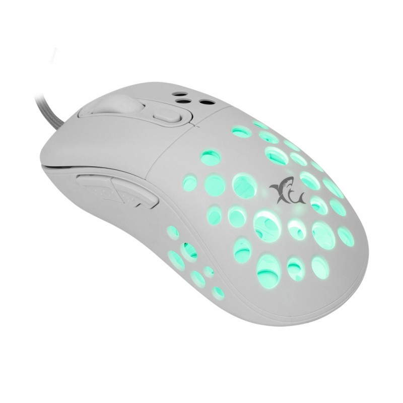 Miška WHITE SHARK AZRAEL-W bela, GM-5013