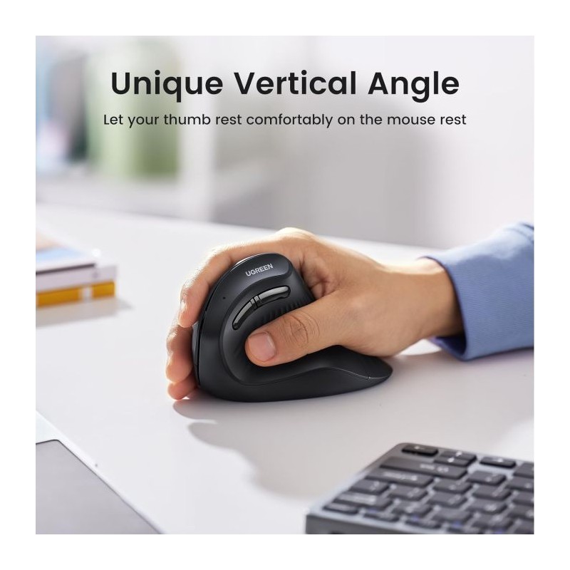 Ergonomska vertikalna miška Ugreen, BlueTooth in WiFi