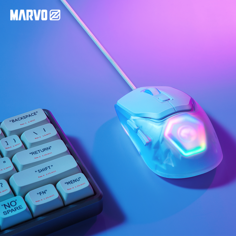 Miška Marvo Fit Lite G1, bela