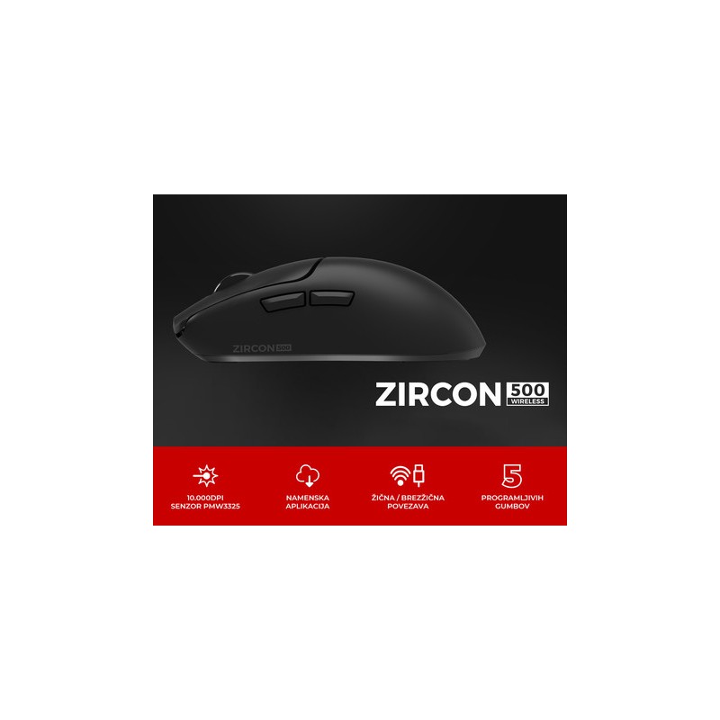 Miška Genesis Zircon 500, črna