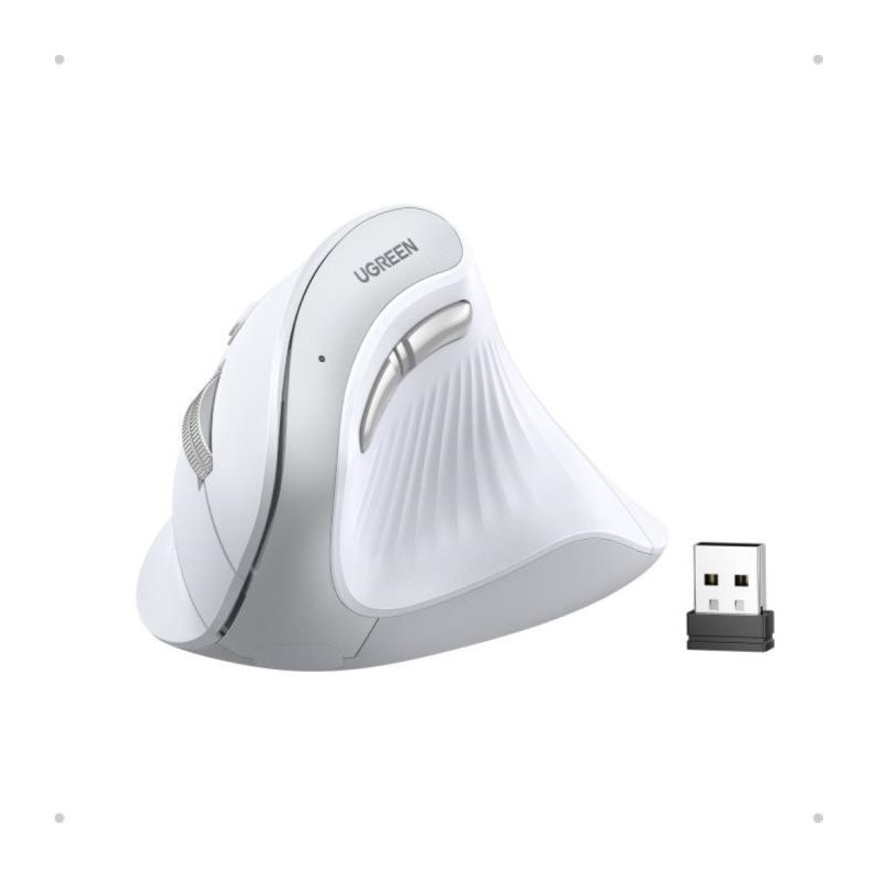 Miška Ugreen ergonomska, bela, 45759