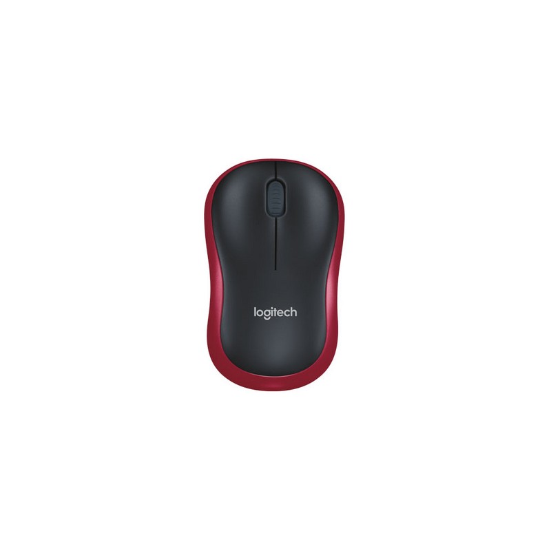 Miška Logitech M185 Wireless, rdeča