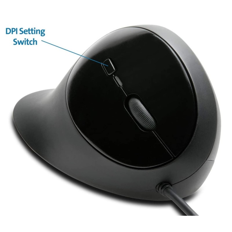 Miška Kensington Pro Fit K75403EU, ergonomska, črna