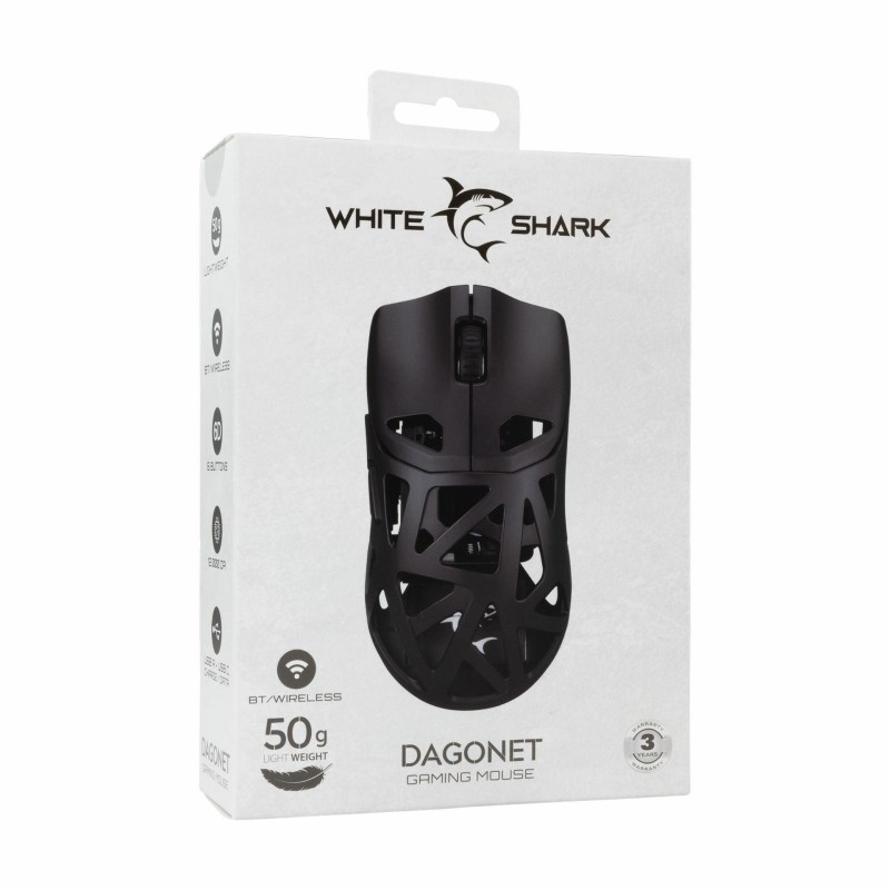 Miška WHITE SHARK WGM-5019 DAGONET, črna