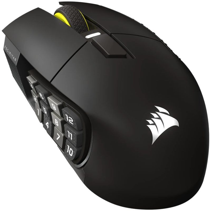 Miška Corsair Scimitar Elite SE, črna