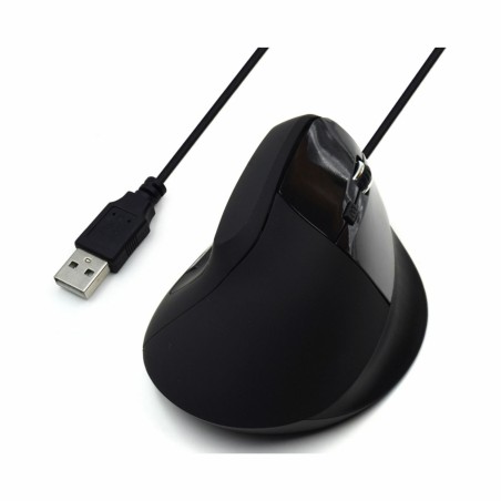 Miška USB Ewent Ergonomic Vertical, 1600dpi, črna