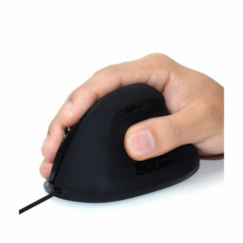 Miška USB Ewent Ergonomic Vertical, 1600dpi, črna