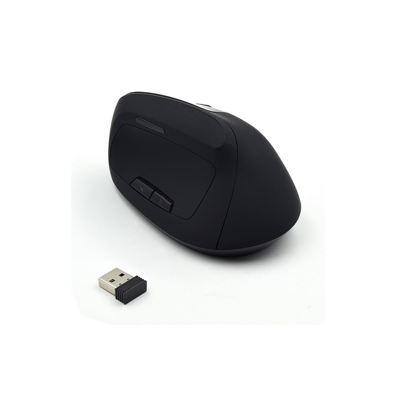 Miška brezžična Ewent Ergonomic Vertical, črna, EW3158