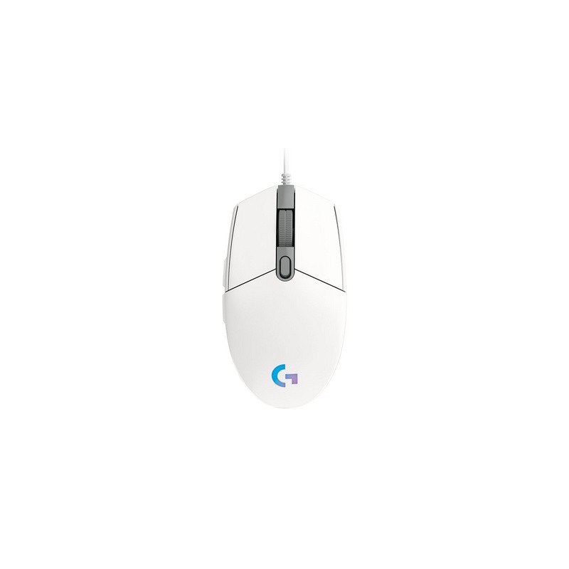 Miška Logitech G102 LIGHTSYNC, bela