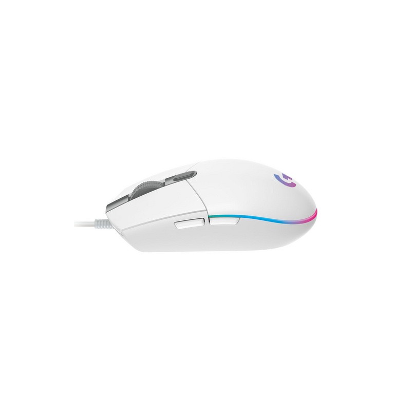 Miška Logitech G102 LIGHTSYNC, bela