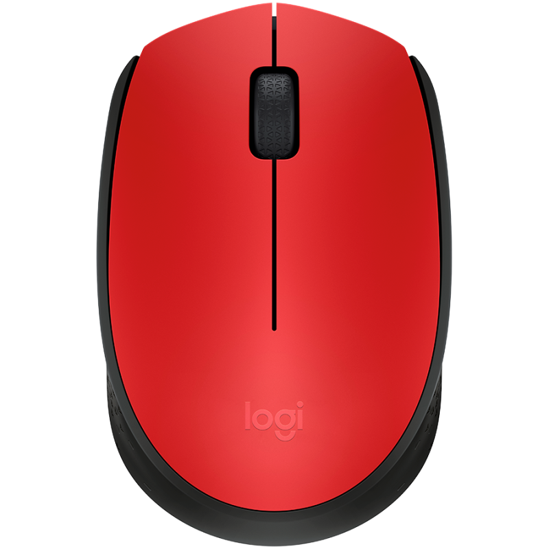 Miška za prenosnik brezžična Logitech M171, rdeča, 910-004641