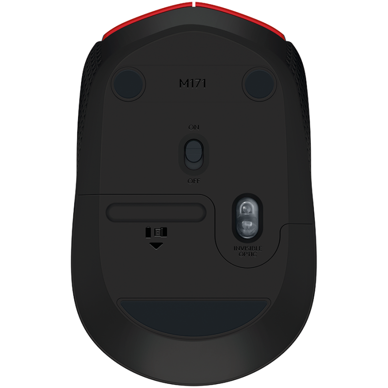 Miška za prenosnik brezžična Logitech M171, rdeča, 910-004641