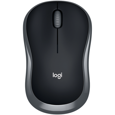 Miška za prenosnik brezžična optična Logitech M185 črno-srebrna