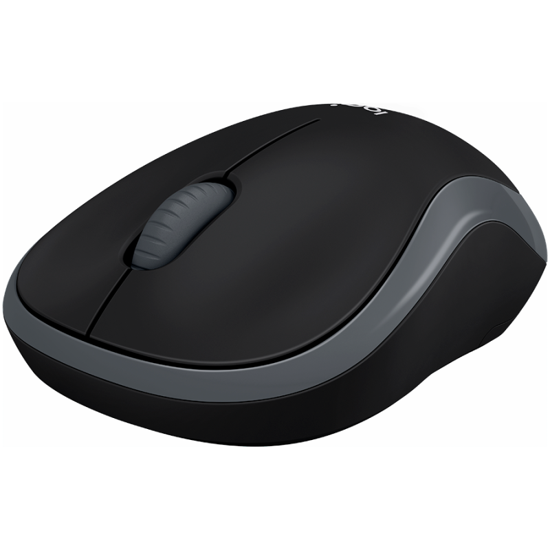 Miška za prenosnik brezžična optična Logitech M185 črno-srebrna