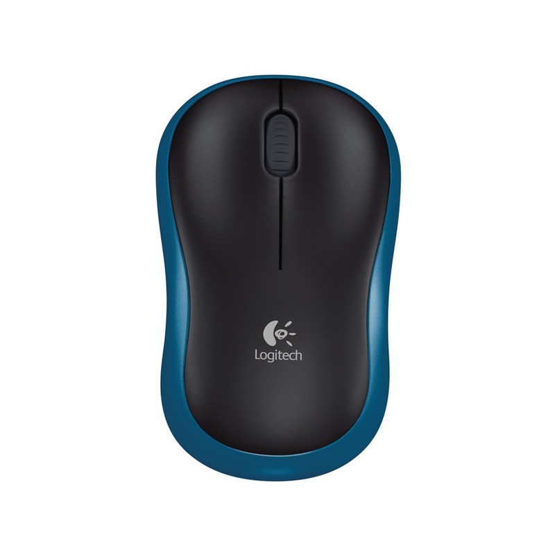 Miška za prenosnik brezžična optična Logitech M185 modra