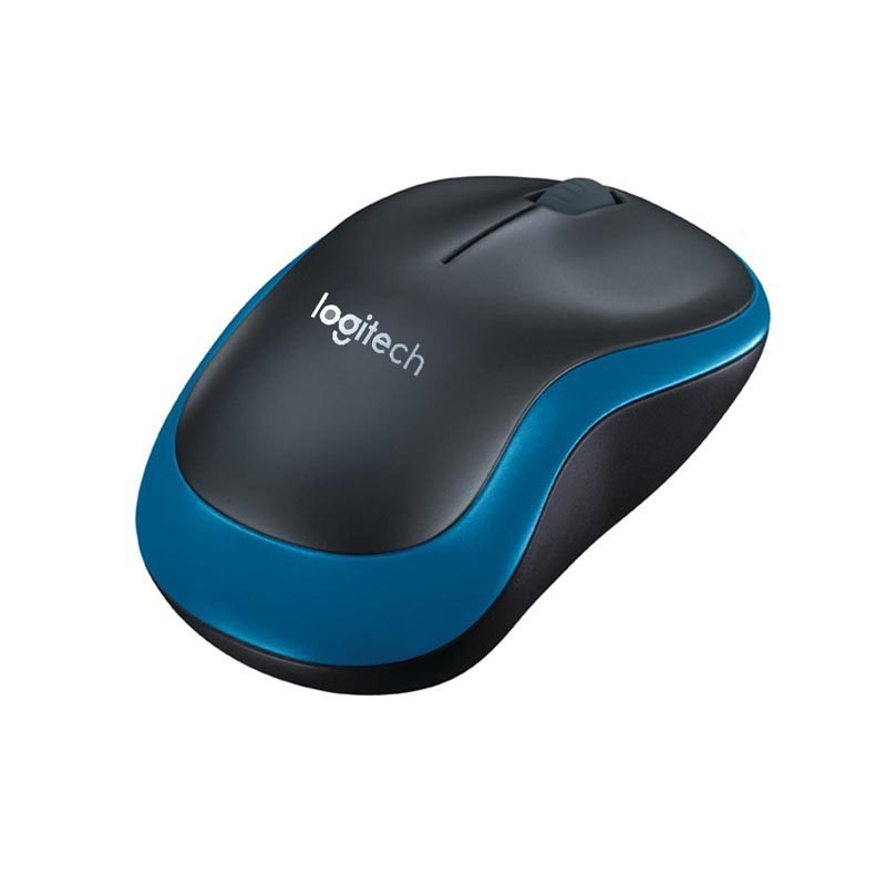 Miška za prenosnik brezžična optična Logitech M185 modra
