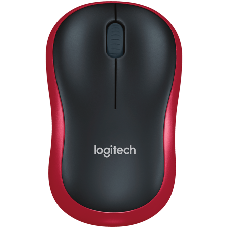 Miška za prenosnik brezžična optična Logitech M185 rdeča