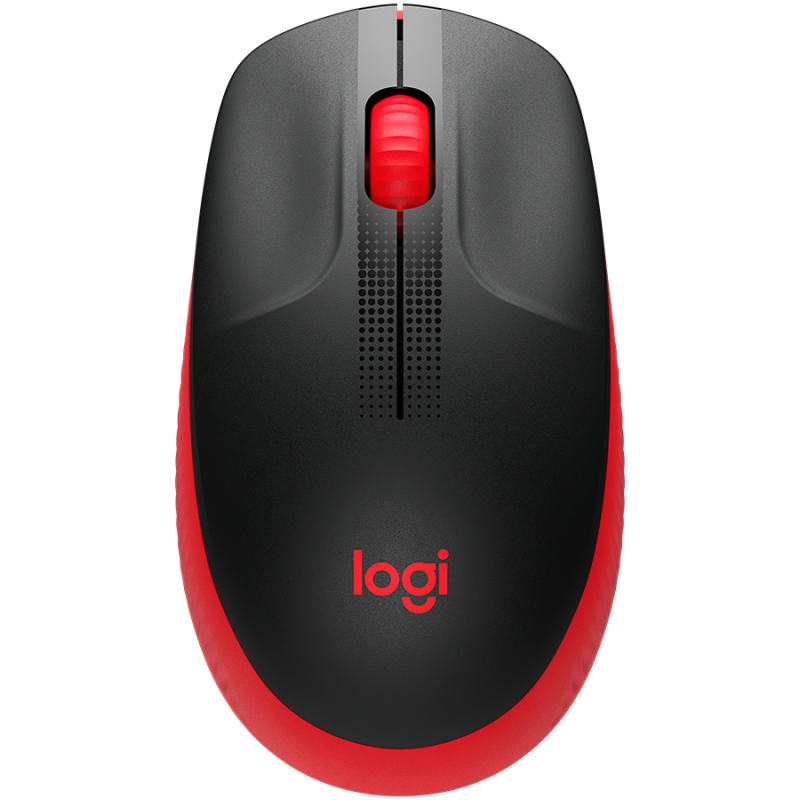 Miška Logitech M190 Wireless, rdeča