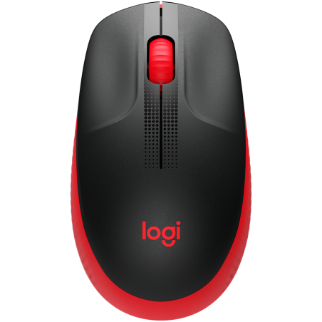 Miška Logitech M190 Wireless, rdeča