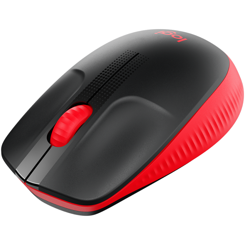 Miška Logitech M190 Wireless, rdeča