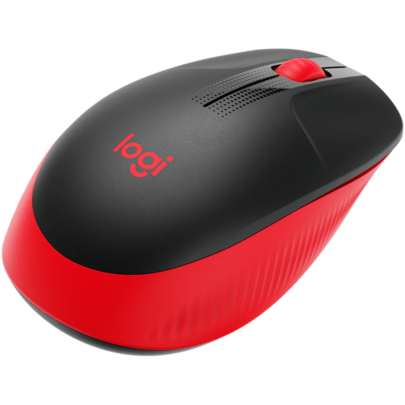Miška Logitech M190 Wireless, rdeča