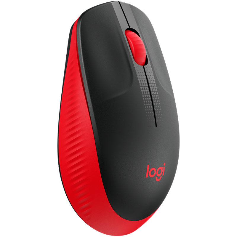 Miška Logitech M190 Wireless, rdeča