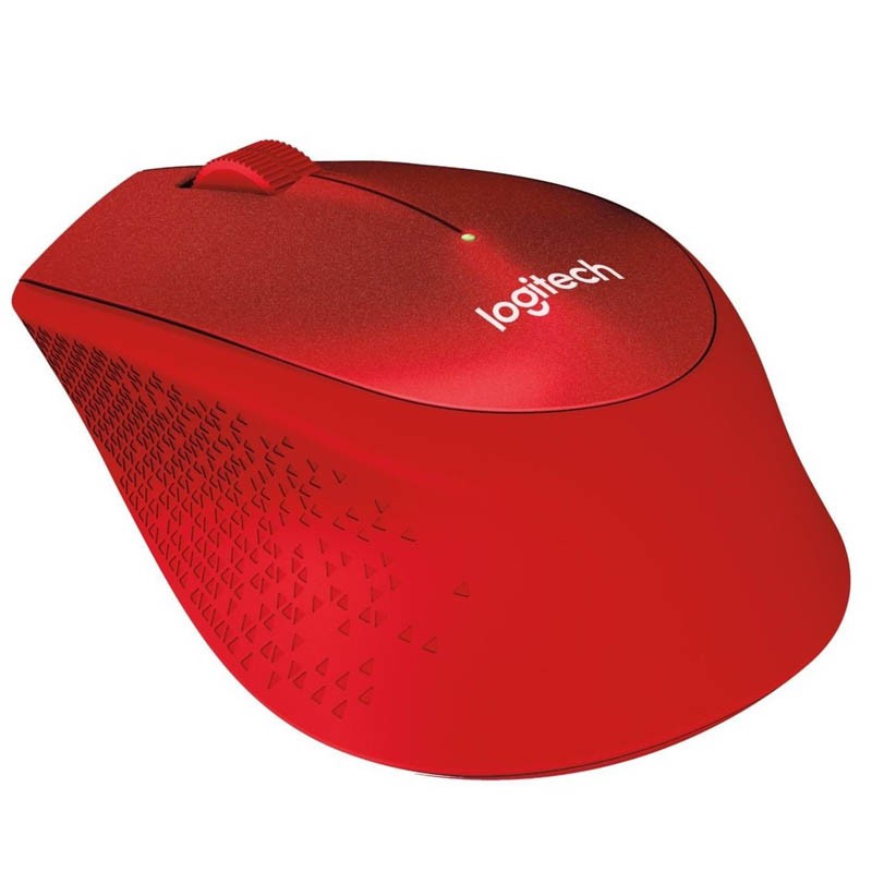 Miška brezžična LOGITECH M330 Silent PLUS rdeča