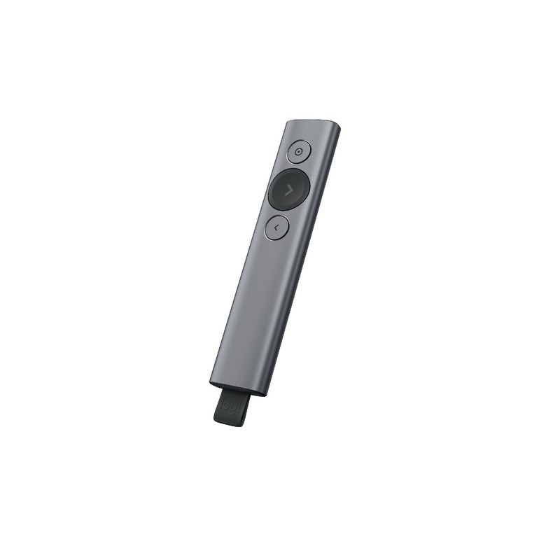 Presenter Logitech Spotlight, brezžični, USB, siv