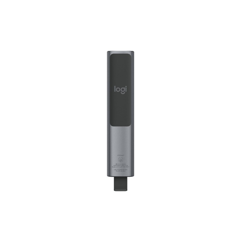 Presenter Logitech Spotlight, brezžični, USB, siv
