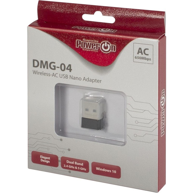 Brezžična mrežna kartica INTER-TECH DMG-04 WiFi 5 nano USB adapter