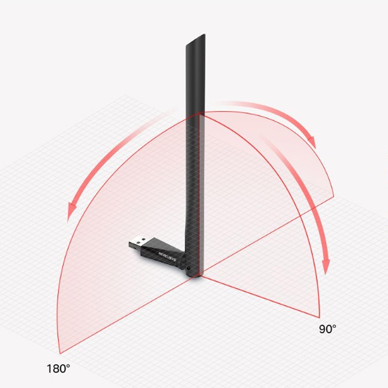 Brezžična mrežna kartica MERCUSYS AC650 (MU6H), 650Mbps, USB