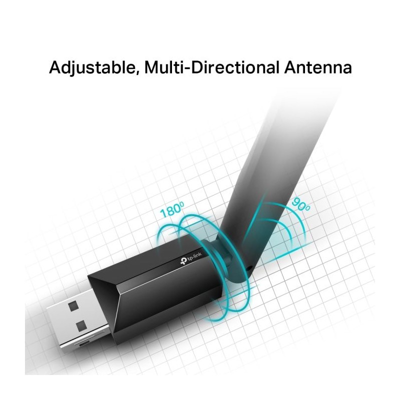 Brezžična mrežna kartica TP-LINK Archer T2U Plus, 600 Mbps, USB