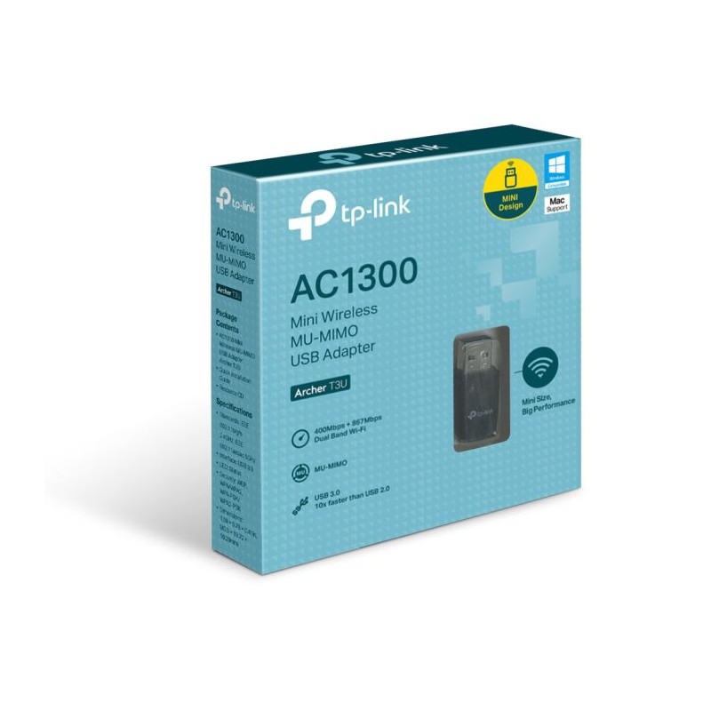 Brezžična mrežna kartica (adapter) TP-LINK Archer T3U Mini, 1300 Mbps, USB