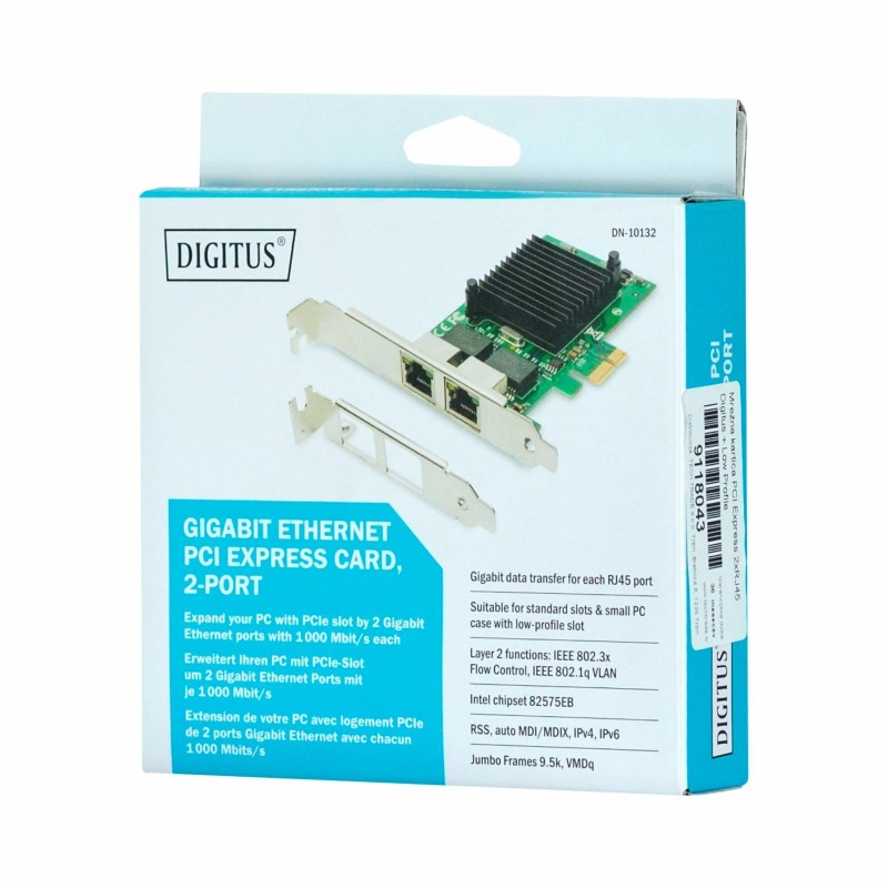 Mrežna kartica PCI Express 2xRJ45 Digitus + Low Profile DN-10132