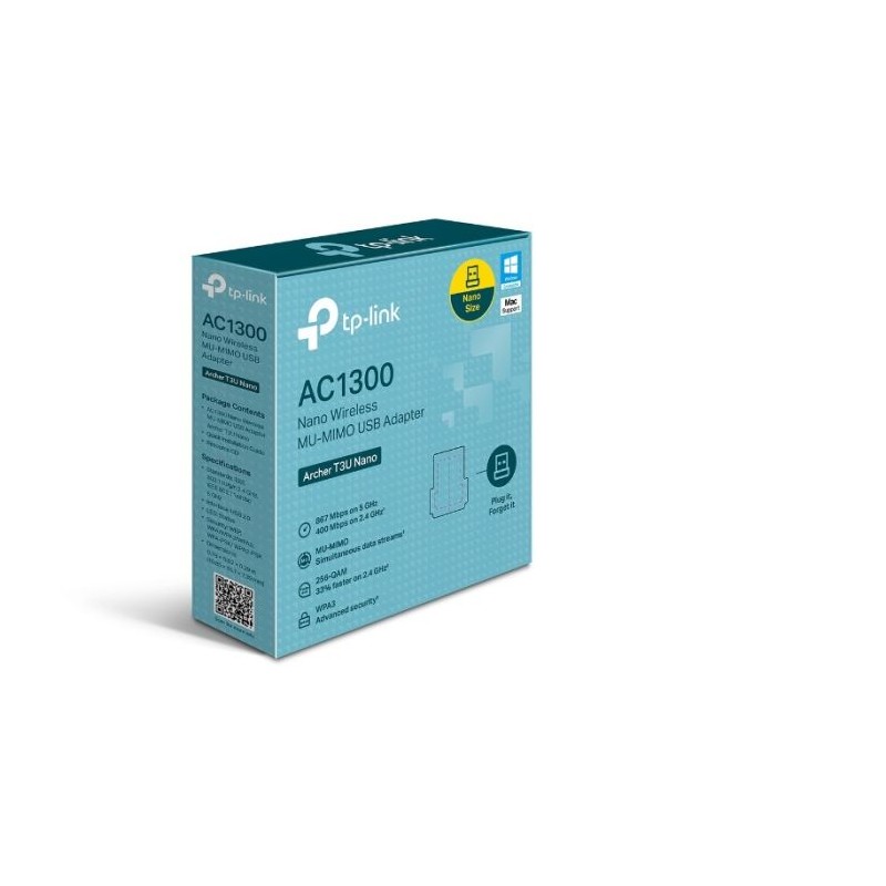 TP-LINK Archer T3U Nano 1300Mbps brezžična USB mrežna kartica