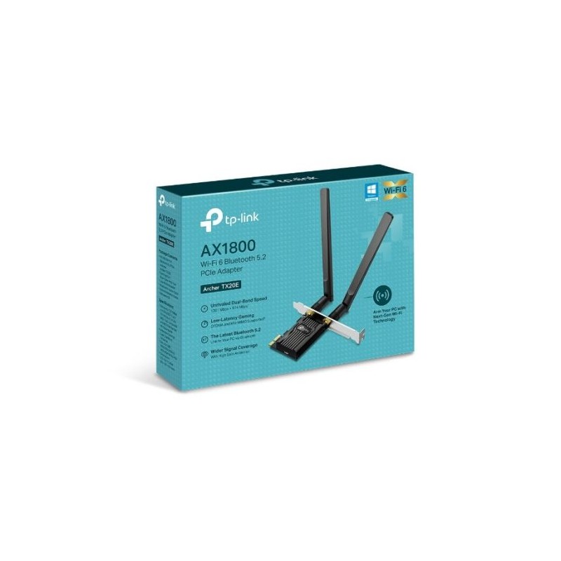 Brezžična mrežna kartica TP-LINK Archer TX20E, AX1800, Wi-Fi 6, Bluetooth 5.2