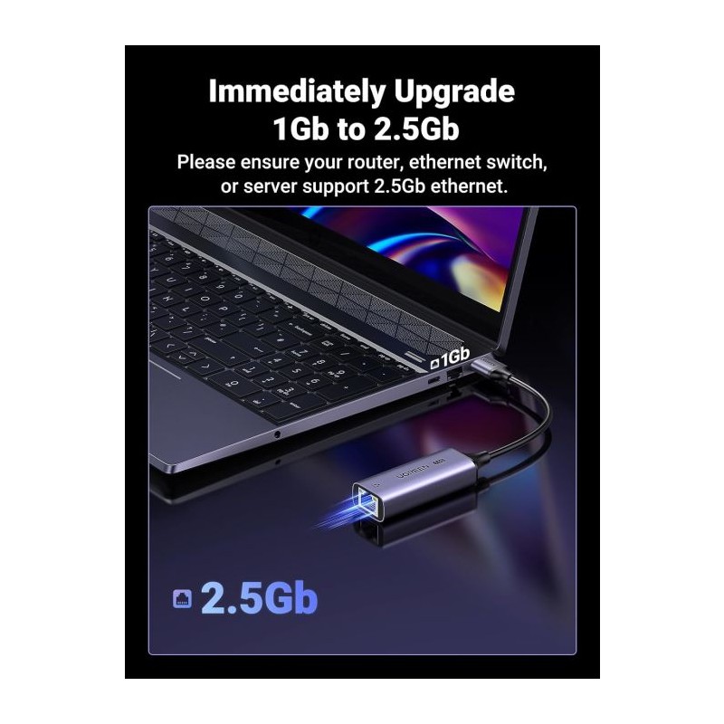 Mrežni adapter Ugreen 25051, USB-A na RJ45