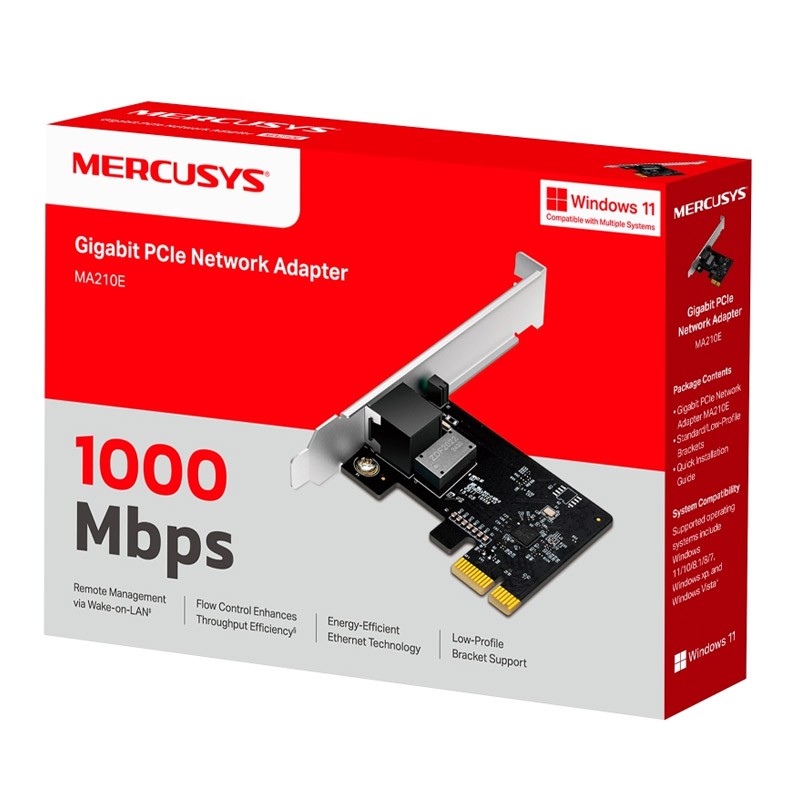 Mrežna kartica MERCUSYS MA210E, Gigabit, PCIe