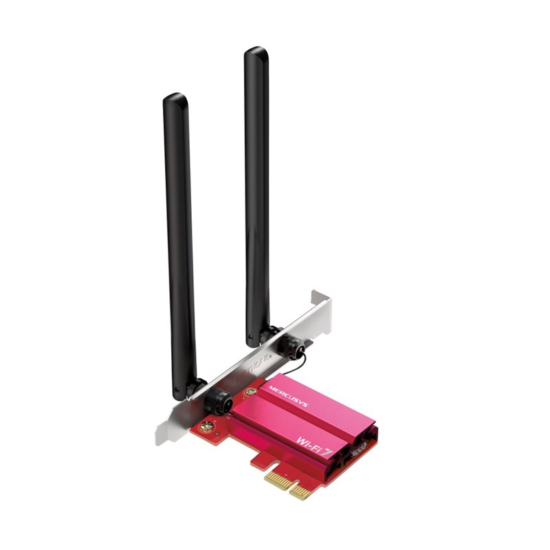 Brezžična mrežna kartica MERCUSYS MA37BE, WiFi 7, Bluetooth 5.4, PCIe