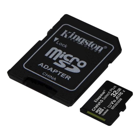 SDHC KINGSTON MICRO 32GB CANVAS SELECT Plus 100MB/s, C10UHS-I, adapter