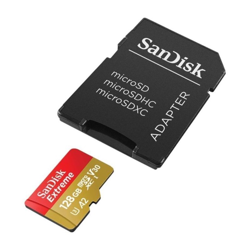 Pomnilniška kartica SDXC SANDISK MICRO 128GB EXTREME, UHS-I S, U4, V30, adapter