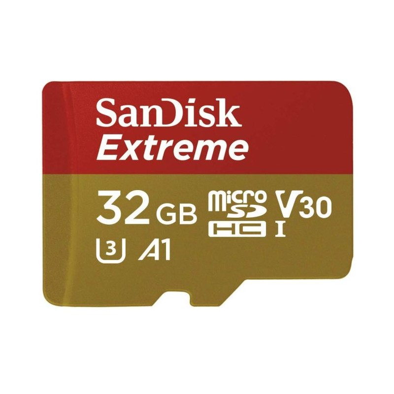 Pomnilniška kartica SDHC SANDISK MICRO 32GB EXTREME, UHS-I, V30, adapter
