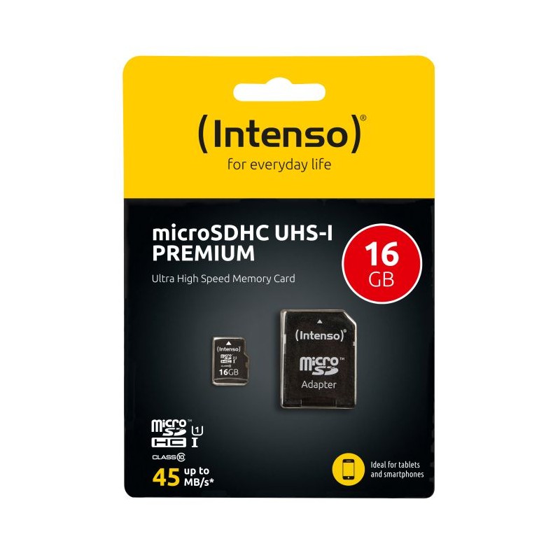 Intenso 16GB microSDXC UHS-I Class 10 Premium spominska kartica