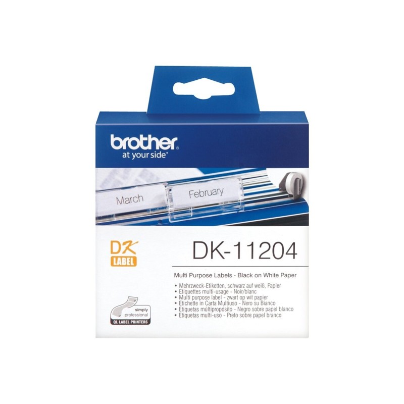 Brother DK11204 večnamenske nalepke 17x54 mm
