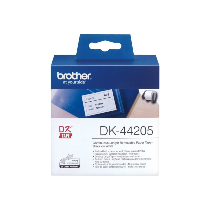 Brother DK44205 neskončne nalepke - odstranljiv papir