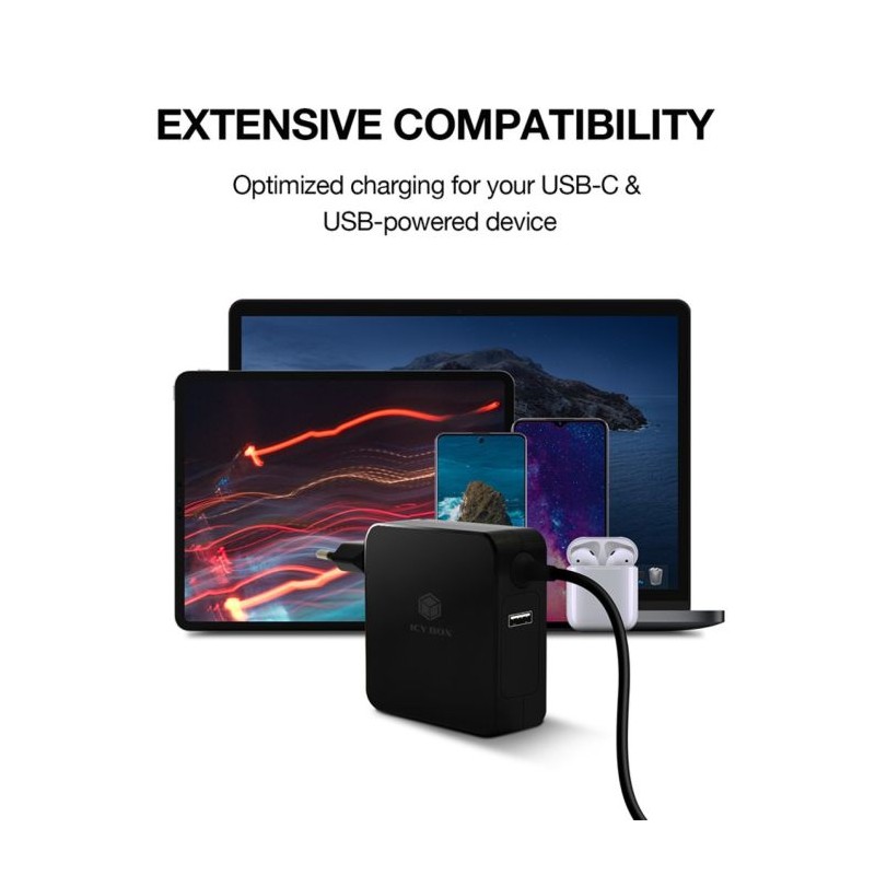 Napajalnik Icybox IB-PS101-PD, USB-C