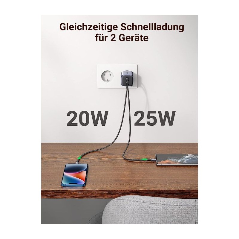 Polnilec Ugreen Nexode 45W, USB-C, GaN II, PD 3.0